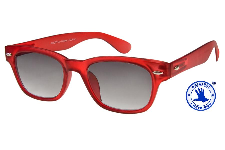 Woody Lese-Sonnenbrille Rot